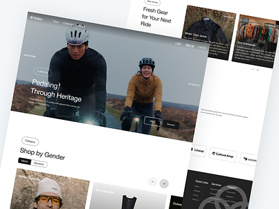 Cycling E-Commerce - Landing Page bicycle bike brand cycling cyclist e commerce fashion landing page market outfit product ui ui design web design website