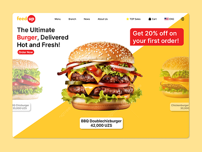 Food Delivery Website - Landing page ! design ui ux