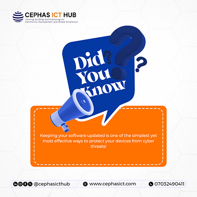 Did you know branding cephas creativity design did you know flyer graphic design hemarez ict hub illustration logo tech typography update vector