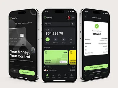 ApexPay - Mobile Finance App app design banking app design digital banking figma design finance finance app fintech fintech app fintech design interface mobile app mobile application mobileapp payment app product design ui ui design uiux ux