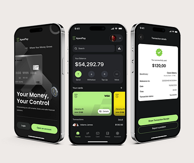 ApexPay - Mobile Finance App app design banking app design digital banking figma design finance finance app fintech fintech app fintech design interface mobile app mobile application mobileapp payment app product design ui ui design uiux ux