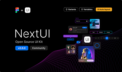 NextUI v2.0 - Open Source UI Kit for Modern Interfaces 3d animation graphic design logo ui