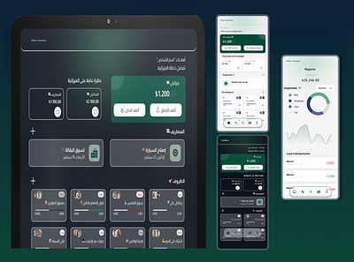 Money Manger Tablet & Mob Verion Customized with Lyt & Dark Mode 3d animation branding graphic design logo motion graphics ui