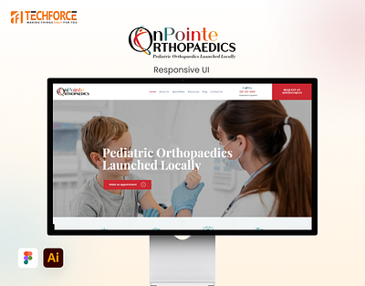 On Pointe Orthopaedics - Responsive UI branding ui