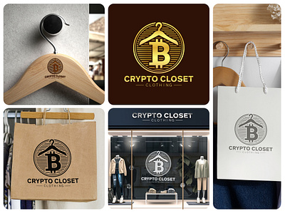 Crypto Closet Clothing Logo Design crypto logo crypto logo design crypto logo typography crypto typography logo custom typography design graphic design logo logo design