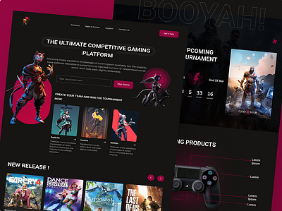 Gaming Landing Page Design adobe xd design figma gaming landing page gaming modern website gaming website graphic design minimal design minimal landing page ui ui design ux design website design