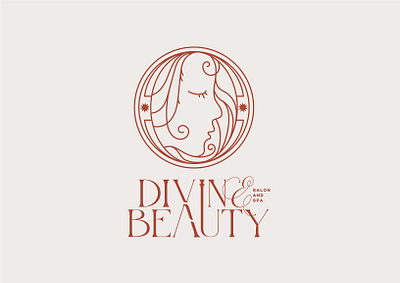 Divine Beauty Salon & Spa aesthetic boho branding classic design graphic design illustrator logo vector