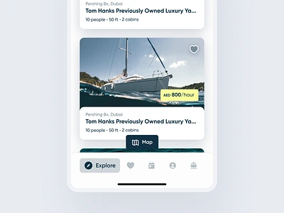 Result Page and Filters for a Yacht Booking App animation app branding design figma ios ios app product design ui ux animation