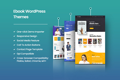 Ebook WordPress Themes branding design ebook ebookdesign illustration onlinelibrary theme design ui webdesign website builder wordpress design wordpressthemes