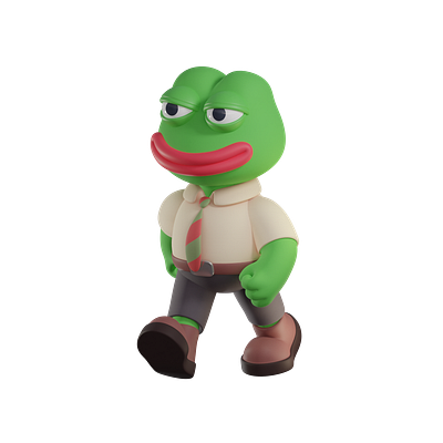 Stylized animation of a lego figure and Pepe in 3D. 3d animation blender character