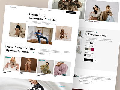 Femworld Clothing Brand Landing Page Design clothing landing page design figma graphic design illustration branding landing page design minimal design modern design ui ui design ux design website website design