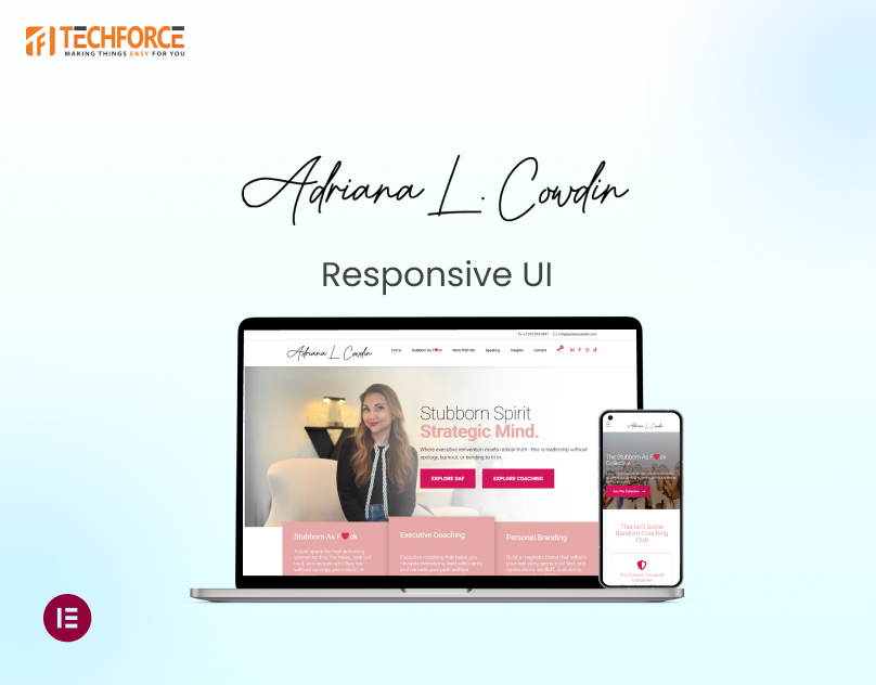 Adriana Cowdin - Responsive UI branding ui webdesign