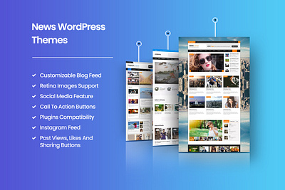 Creative Designs for News WordPress Themes creativedesign design magazinewebsite news newsthemes theme design userexperience webdevelopment website builder wordpress design wordpress development wordpress template wordpressdesign