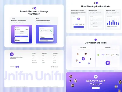 UniFin Fintech Template for Webflow design digital business digital marketing features finance fintech landing landing page section ui uiux unified ui unifiedui ux website