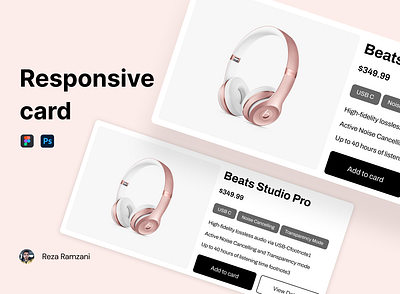 Responsive card adaptive layout app interaction beats beats headphone card headphone interaction interaction design mobile responsive online store product product design responsive responsive design responsive ecommerce responsive layout responsive website store web design web responsive
