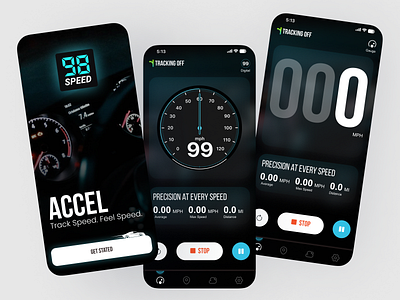 Smart GPS Speedometer and Odometer App UI Design android app android app development animation app source code design gps speedometer graphic design illustration interior design logo ui