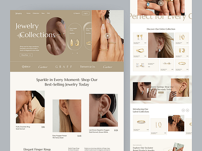 Jewelry E-commerce Website branding ui