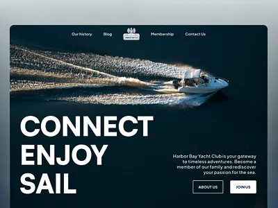 Harbor Bay Yacht Club - Website Desing boat club design harbor landing page maritime ship ui ui design website website design yacht