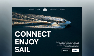 Harbor Bay Yacht Club - Website Desing boat club design harbor landing page maritime ship ui ui design website website design yacht