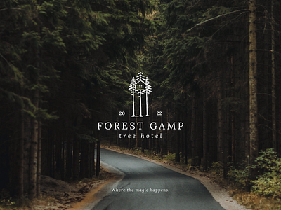 "Forest Gamp" tree hotel branddesign branding brandlogo graphic design identity identitydesign logo