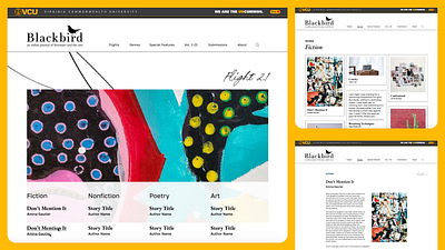 Blackbird Literary Journal branding graphic design typography ui website design