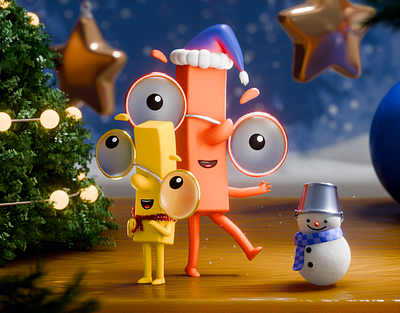 ATB BANK. New Year 3d 3danimation animation blender cartoon character christmas snowman tale xmas