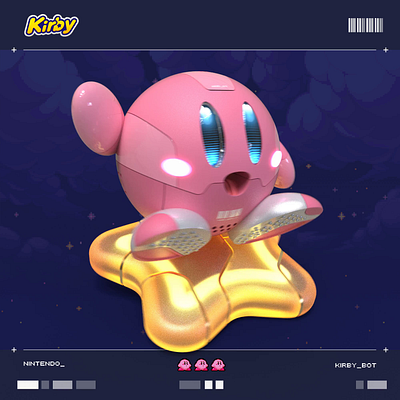 Mecha Kirby Animation 3d animation arcade art game graphic kirby mech motion graphics retrogame tech virtual