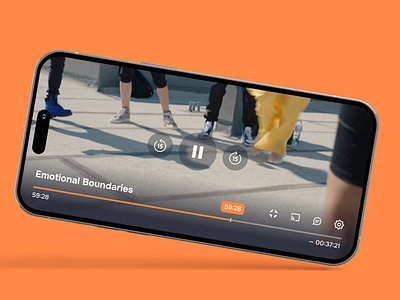 Cascade app — landscape mode horizontal view ios landscape mode mobile app movies online cinema player streaming streaming app ui video app video player video streaming