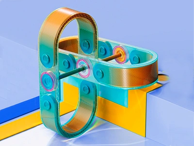 3D Linked Loop 3d 3d abstract 3d art 3d design 3d render 3d visual abstract chain color connected forms design digital digital art forms geometric shapes interlinked loops interlocked loops links modern render