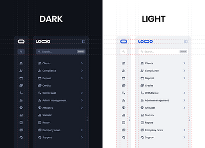 Sidebar menu ui ux