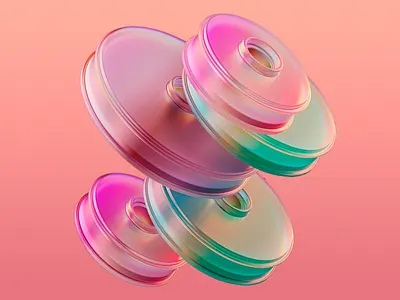 3D Iridescent Discs 3d 3d art 3d design 3d render 3d visual abstract abstract art abstract art design colorful discs design digital digital art iridescent layered design layered discs layered rings modern modern art rings stacked discs