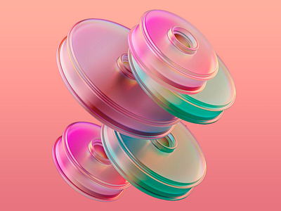 3D Iridescent Discs 3d 3d art 3d design 3d disc 3d element 3d figure 3d modeling 3d render 3d ring 3d rings 3d visual colorful discs creative design iridescent layered discs layered rings modern rings shapes