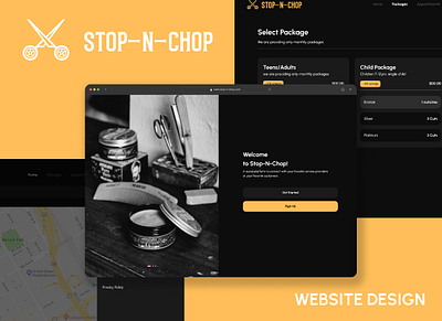 Stop N Chop Website branding design landing page squarespace ui ux web development wix wordpress