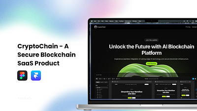 CryptoChain - A Secure Blockchain SaaS Product landing page crypto landing page cryptochain framer framer website landing page landing page design product landing page saas saas landing page saas product saas website