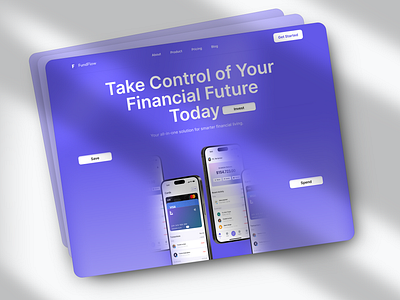 FundFlow - Hero Section of a Fintech Website. figma fintech ui ui design website