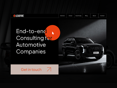 Leadfire - Automotive consulting agency's website aumotive car car website design figma landingpage landingpage design ui ui design uiux website website design