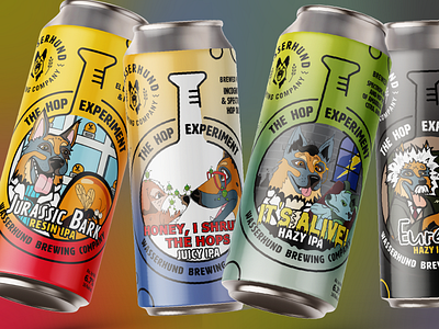 The Hop Experiment art direction craft beverage graphic design package design