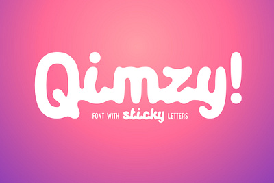 Qimzy – smooth sticky font alphabet branding curly design font illustration lettering type typeface typography ui