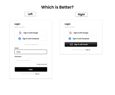 Login/signin Befor and After comparing design kit log in login modern design sign in sign up signup ui ui design ui ux ui ux designer ux researcher