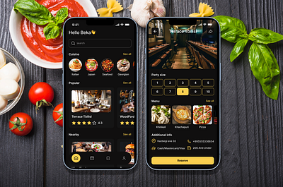 MOVDIVAR Is A Table Reservation APP app booking dribbleshots food mobile reservation tablereservationapp ui ux