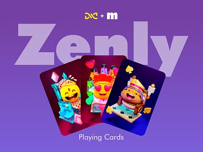 Zenly Playing Cards 3d 3d artwork 3d character 3d emoji 3d model 3d modeling artwork blender board game brand cards cycles deck design emoji illustration playing cards poker print