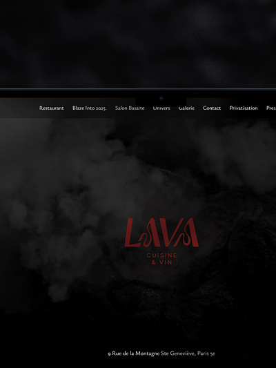 LAVA - Paris's Restaurant framer ui