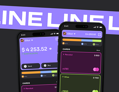 Line Crypto Wallet App app crypto design finance app home screen product design ui ux wallet