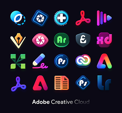 Adobe Creative Cloud Redesign adobe after app branding capture concept effects icon icons illustrator logo mix pack photoshop premier premium redesign ui ux xd