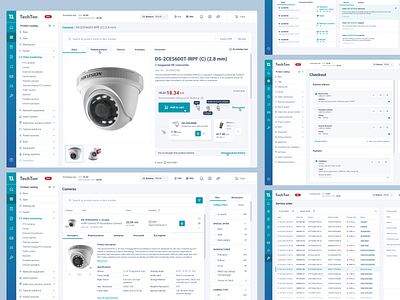 TechTon Saas B2B E-commerce (Web & Mob App) app b2b blue card card info cart checkout dashboard design e commerce filter logistics mobile product research saas shop tech ui ux