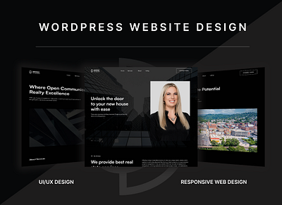 Real Estate Website branding design figma landing page squarespace ui ux web development webflow website design wix wordpress