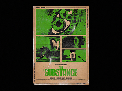 Movie Poster Design: The Substance adobe photoshop graphic design photoshop poster poster design retro retro design