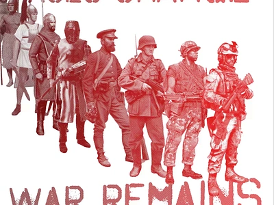 Archive of Dissent - FACES CHANGE WAR REMAINS animation archive of dissent peter kennard war art war poster