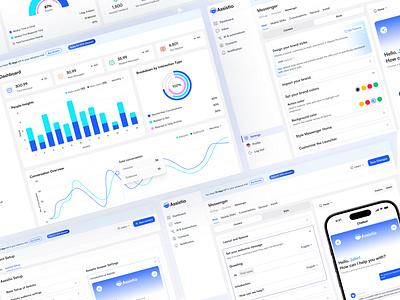 Assistio - AI-Powered Chatbot Dashboard ai assistio automation chat chatbot clean ui customersupport dashboard minimal saas saas ui ui ui ux web app