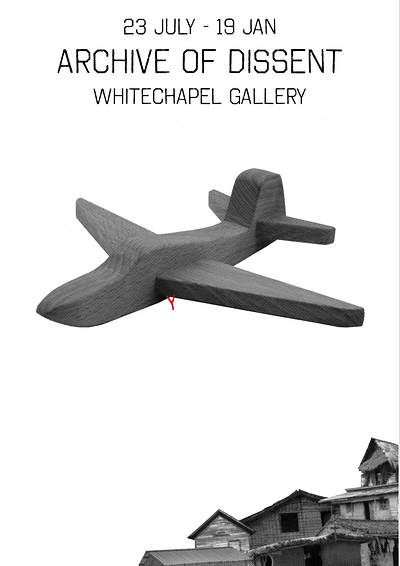 Archive of Dissent - TOY PLANE animation archive of dissent graphic design peter kennard war art war poster whitechapel gallery